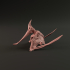 Pteranodon eating 1-35 scale pre-supported pterosaur image