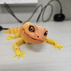 Picture of print of Crested Gecko Articulated Toy, Snap-Fit Head, Cute Flexi This print has been uploaded by Vanessa Williamson
