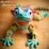 Crested Gecko Articulated Toy, Snap-Fit Head, Cute Flexi image