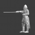 Medieval Byzantine captain with sword image
