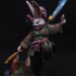 Rabbitfolk Warrior - Sunset Jade, Guanghan Swordswoman (Pre-Supported) print image