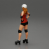 Derby girl standing posing with hands on hips image