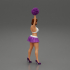 Young girl shaking pom poms image