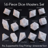 Dice Masters Set - 14 Shapes - Amarante Font - Supports Included image