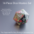 Dice Masters Set - 14 Shapes - Amarante Font - Supports Included image