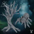 Graveyard tree and spider image