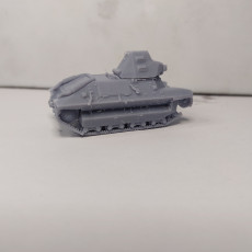 Picture of print of FCM36 tank with pilot - 28mm