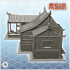 Asian house with canopy and round door (16) - Medieval Asia Feudal Asian Traditionnal Ninja Oriental image