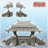Asian bridge with double stairs and roof (20) - Medieval Asia Feudal Asian Traditionnal Ninja Oriental image