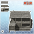 Asian building with annexes and double balconies (18) - Medieval Asia Feudal Asian Traditionnal Ninja Oriental image