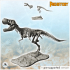 T-Rex dinosaur skeleton with open mouth (1) - High detailed Prehistoric animal HD Paleoart image