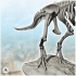 T-Rex dinosaur skeleton with open mouth (1) - High detailed Prehistoric animal HD Paleoart image