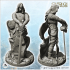 Evil warrior standing with two-handed sword (2) - Medieval Fantasy Magic Feudal Old Archaic Saga 28mm 15mm Chaos Darkness Demon image