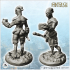 Goblin shaman with wooden staff and magic stone (12) - Medieval Fantasy Magic Feudal Old Archaic Saga 28mm 15mm Chaos Darkness Demon image