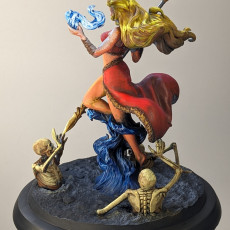 Picture of print of Pey-Ta Bringing the Dawn exorcist mage 32mm and 75mm pre-supported