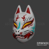 Oni Samurai Japanese Kitsune Fox Mask Cosplay - 3D Print Model STL File image