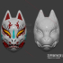 Oni Samurai Japanese Kitsune Fox Mask Cosplay - 3D Print Model STL File image
