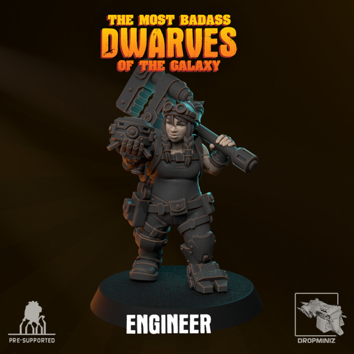 Sci-Fi Female Dwarf Engineer's Cover
