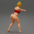 Beach Volleyball Girl in Bikini Returns a Ball image