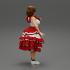 woman standing in frolic dress flamenco image