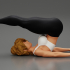 Sporty Woman Doing Yoga the plough posture image