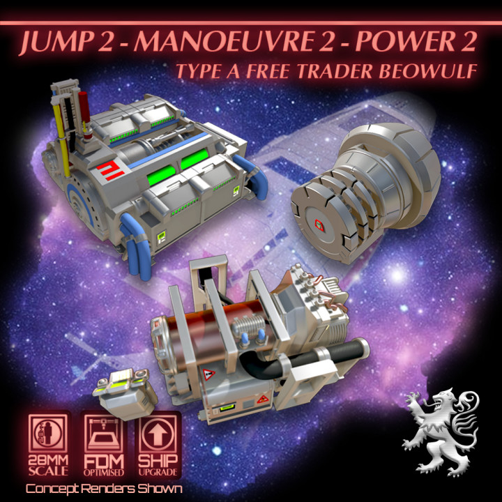 Jump 2 - Manoeuvre 2 - Power 2 - Type A Free Trader Beowulf's Cover