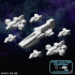 9 Starships & Terrain Bundle - Brave Sun Starship Miniatures Game image