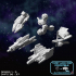 9 Starships & Terrain Bundle - Brave Sun Starship Miniatures Game image