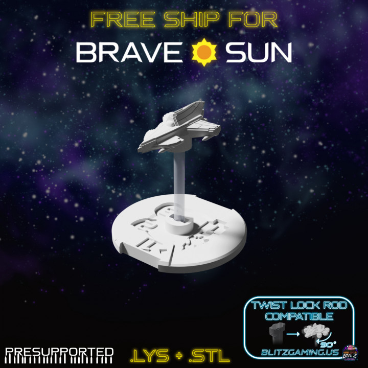 Free Ship - Brave Sun Fighter - Ship 38 - Caster Class Fighter's Cover