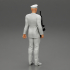 naval reserve officer standing holding gun image