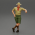 Boy scout standing at scout camp during their summer camp image