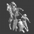 Medieval infantry vs cavalry - diorama image