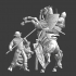 Medieval infantry vs cavalry - diorama image