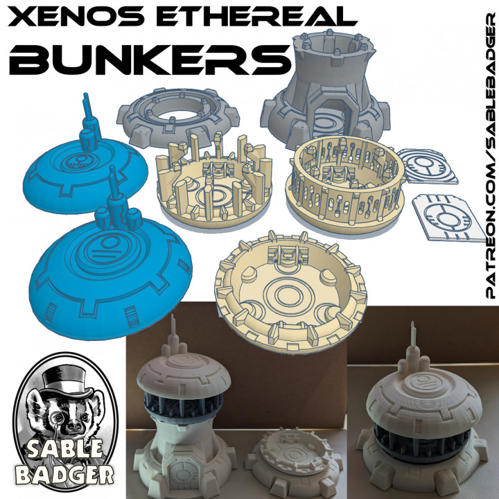 Bunkers - 3D brander by roullett Printable Ethereal Xenos