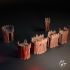 Iron Fortress and Castle Wall - Dungeon Tiles - modular OpenLOCK terrain image