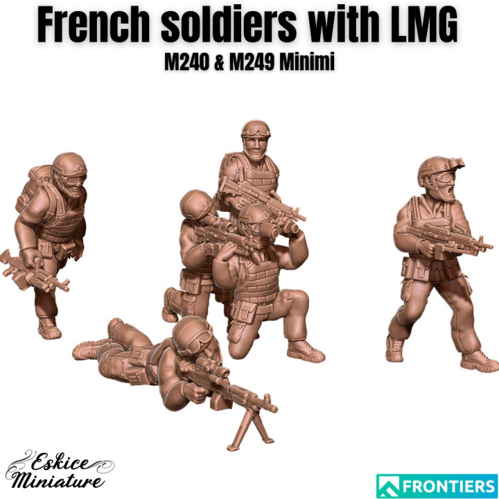 Modern French with LMG (minimi & m240) - 28mm's Cover