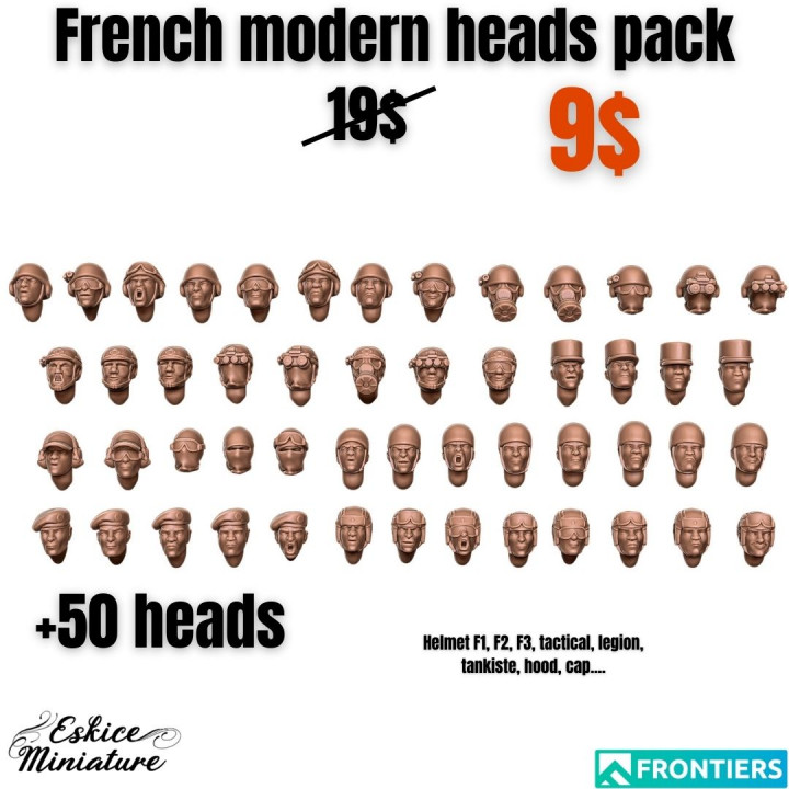 French modern Heads pack - 28mm's Cover