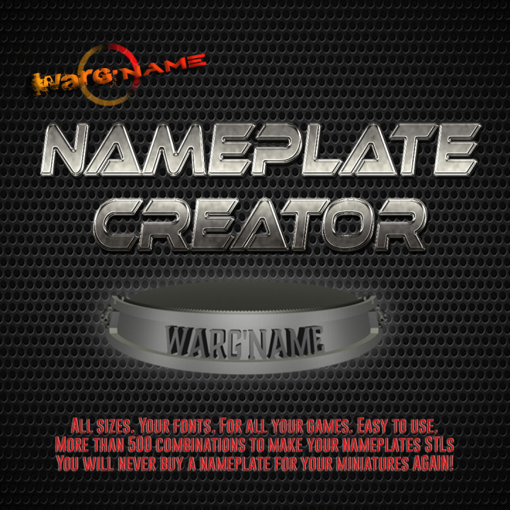 Nameplate creator's Cover