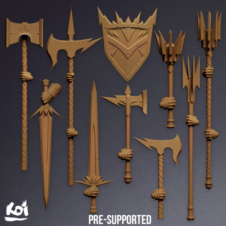 3D Printable Heralds of the Storm - Weapon Set by DennyKoi