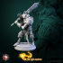 Elemental armor set 6 miniatures 32mm pre-supported image