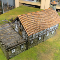 Picture of print of 28mm Inn (for small resin printers)