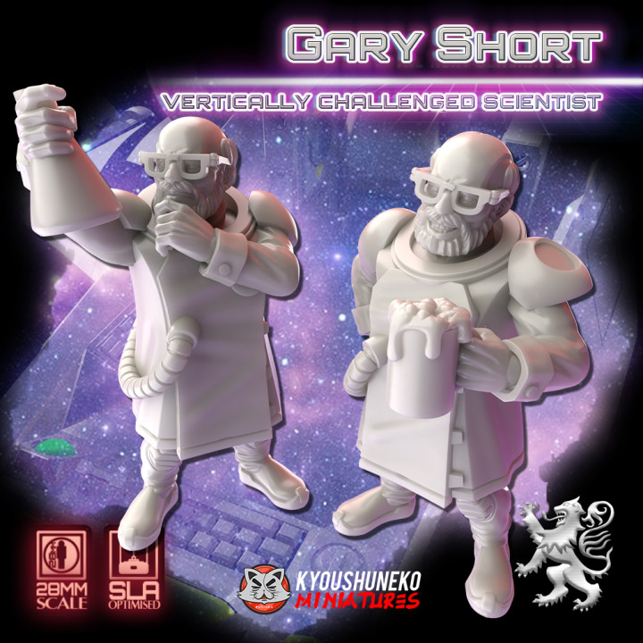 Gary Short - 28mm Vertically Challenged Scientist's Cover