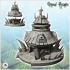 Orc round house with wooden roof and horn decorations (3) - Ork Green Horde Fantasy Beast Chaos Demon Ogre image