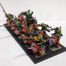 Picture of print of Swamp Goblins Frog Riders and Frog Riders with sticks - Highlands Miniatures