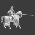Medieval knight jousting - with war lance image