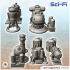 Set of six futuristic industrial machines (7) - Future Sci-Fi SF Post apocalyptic Tabletop Scifi Wargaming Planetary exploration RPG Terrain image