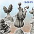 Set of alien plants for futuristic planet (9) - Future Sci-Fi SF Post apocalyptic Tabletop Scifi Wargaming Planetary exploration RPG Terrain image