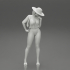 sexy girl in Sleeves Bodysuit and hat standing image