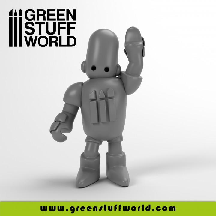 3D Printable GreenStuffWorld - Stuffy - Hello by Green Stuff World