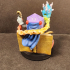 Dice Keepers - D20 Dungeon Master miniature & polyhedral dice stand print image